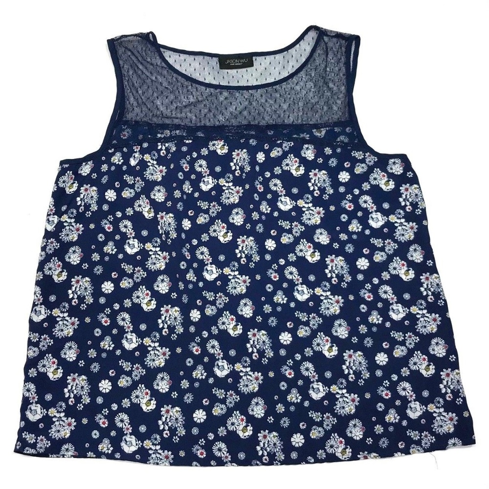 Jason Wu for Target Blue Floral Sleeveless Top - Picture 2 of 8